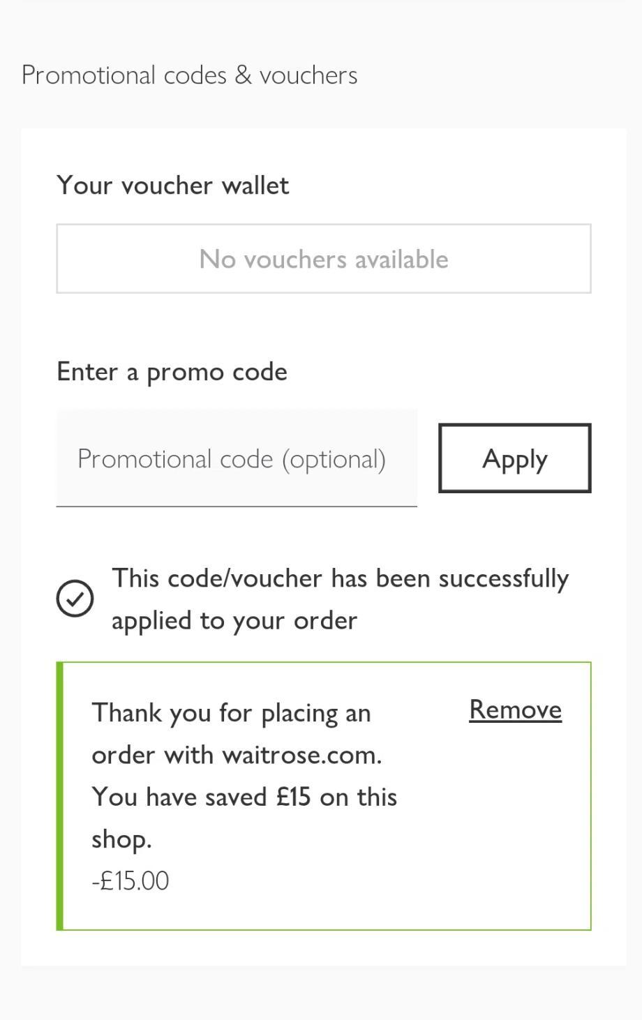 How to apply Waitrose coupon code